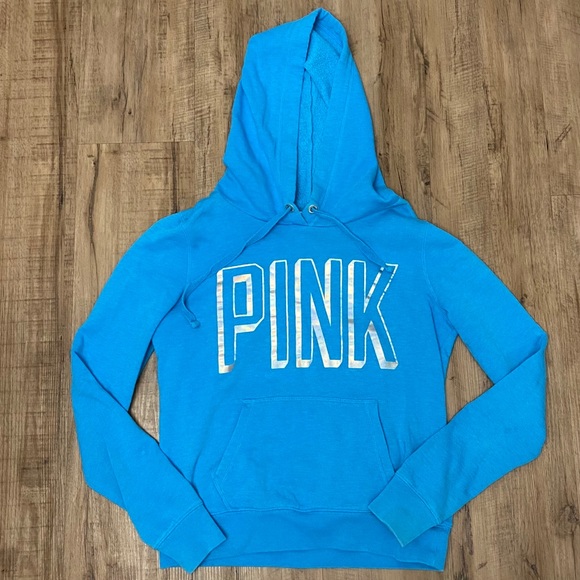 PINK Victoria’s Secret Blue Hoodie - Picture 2 of 6